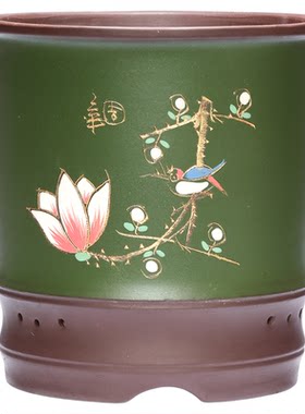 紫砂兰花盆君子兰专用花盆