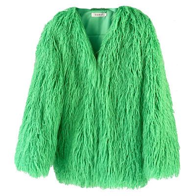 皮草外套年轻款保暖纯色滩羊毛