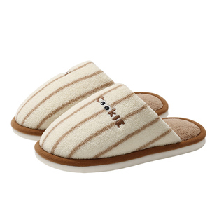 买一送一棉拖鞋女款秋冬季室内家居防滑静音情侣一对棉拖家用待客