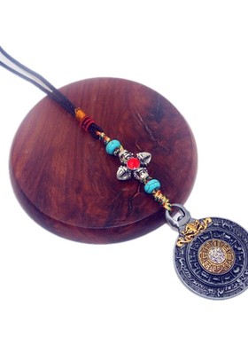 九宫八卦牌西藏十二生肖吊坠配饰