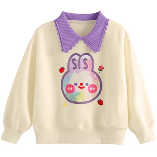 女童卫衣秋冬款2026新款洋气时髦冬季童装小女孩衣服儿童冬装上衣