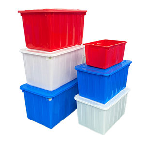 加厚塑料水箱长方形塑料桶家用带盖养鱼龟桶水产养殖胶箱大方水桶