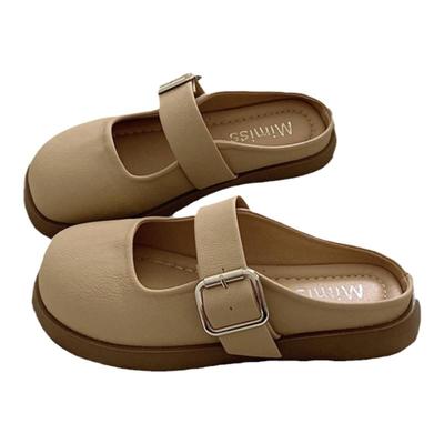 慵懒晚晚风~！软软踩屎感玛丽珍凉鞋女夏季ins外穿透气包头凉拖鞋