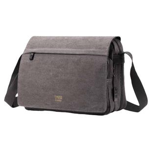 Troop斜挎包男休闲男包2025新款帆布单肩通勤背包大容量邮差横款