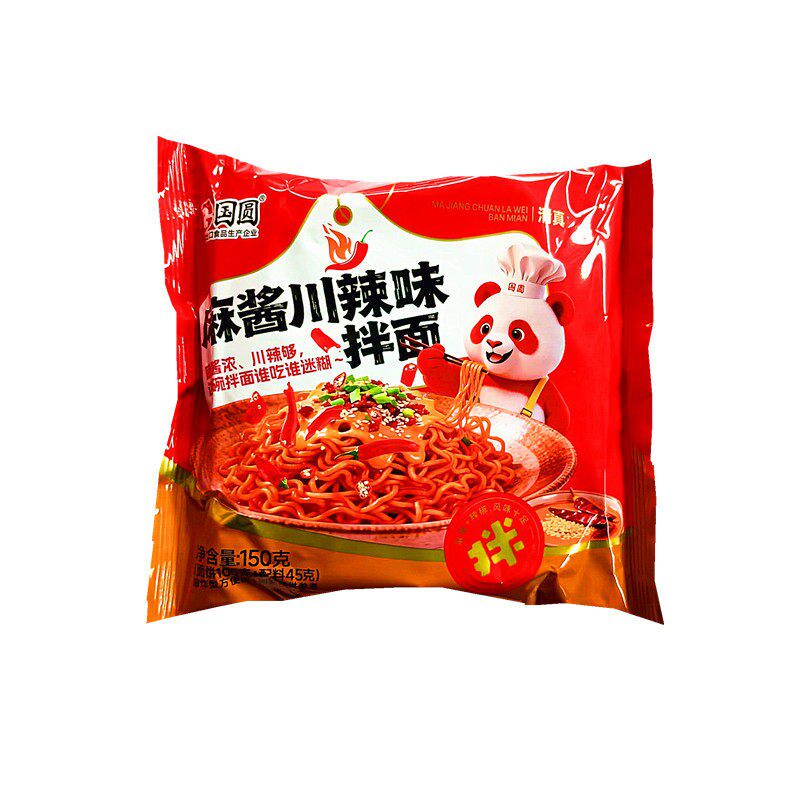 清真方便面国圆麻酱川辣味拌面