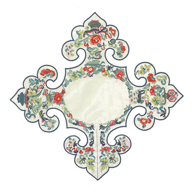 刺绣云肩辅料如意襟贴片