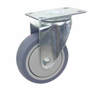 万向轮子5寸重型带刹车3寸4寸螺杆M16静音手推餐车平板转定向脚轮