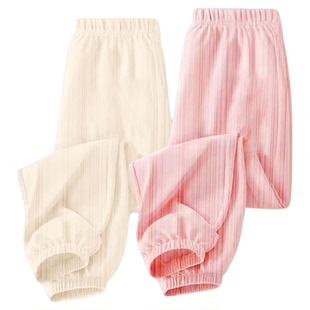 女童裤子女孩防蚊裤薄款运动速干裤儿童2024新款洋气长裤冰丝束脚