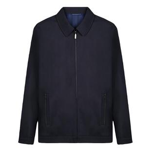 才子男装行政夹克男士2025春秋新款商务正装休闲翻领纯色外套