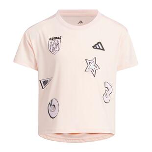 阿迪达斯童装25年夏季新款男女童凉感运动休闲短袖圆领T恤 JM3437