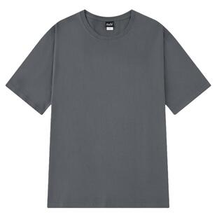 光板素衣oversize重磅短袖t恤男女纯棉宽松圆领纯色休闲情侣白t