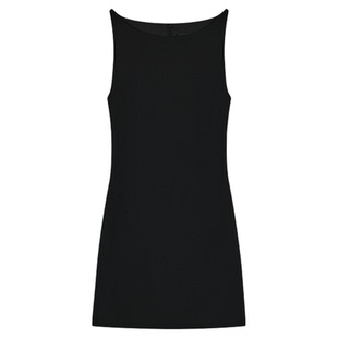 Asobio设计感纯色通勤连衣裙收腰修身黑色无袖气质裙982/192/588