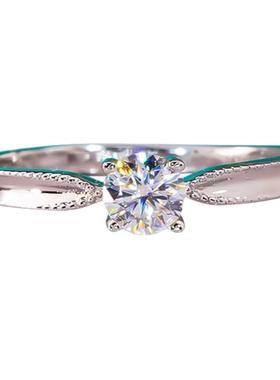 30分轻奢气质微镶燕尾情侣婚戒