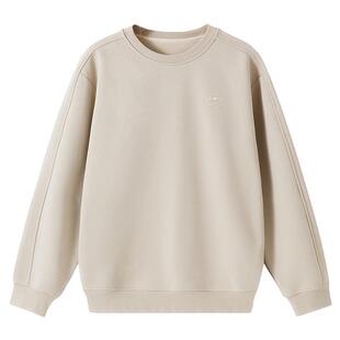 骆驼男装卫衣男款加厚奥粒绒新款户外圆领情侣短款内搭宽松上衣秋