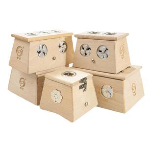 艾灸盒随身灸竹制家用艾灸器具实木艾条柱盒子温灸艾灸罐全身通用