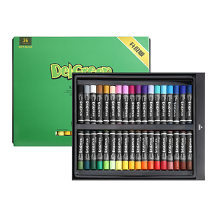 丹可林超软重彩油画棒套装diy画儿童安全无毒24色软性丝滑蜡笔美术专用不脏手重彩棒小学生画笔油画棒纸刮刀