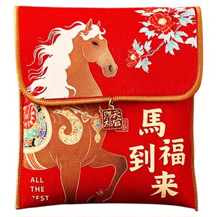 马年红包2026新款布艺万元封包新年通用利是封过年儿童压岁钱福袋