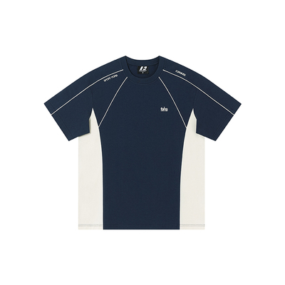 FORNINES索罗娜凉感速干短袖T恤男款潮牌夏季拼接撞色半袖上衣女