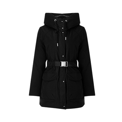 LAGOGO连帽通勤气质系带羽绒服