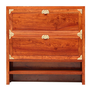 玄关进门电梯入户小鞋柜实木家用收纳中式门口薄款翻斗式鞋柜定制