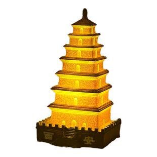 西安大雁塔发光微缩冰箱贴夜灯磁贴树脂立体旅游纪念摆件创意礼物