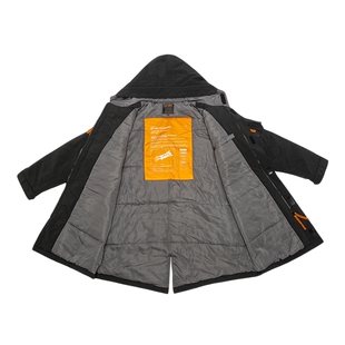 吉考斯工业零号机组系列男女同款冬季长款连帽口袋棉服加厚派克服