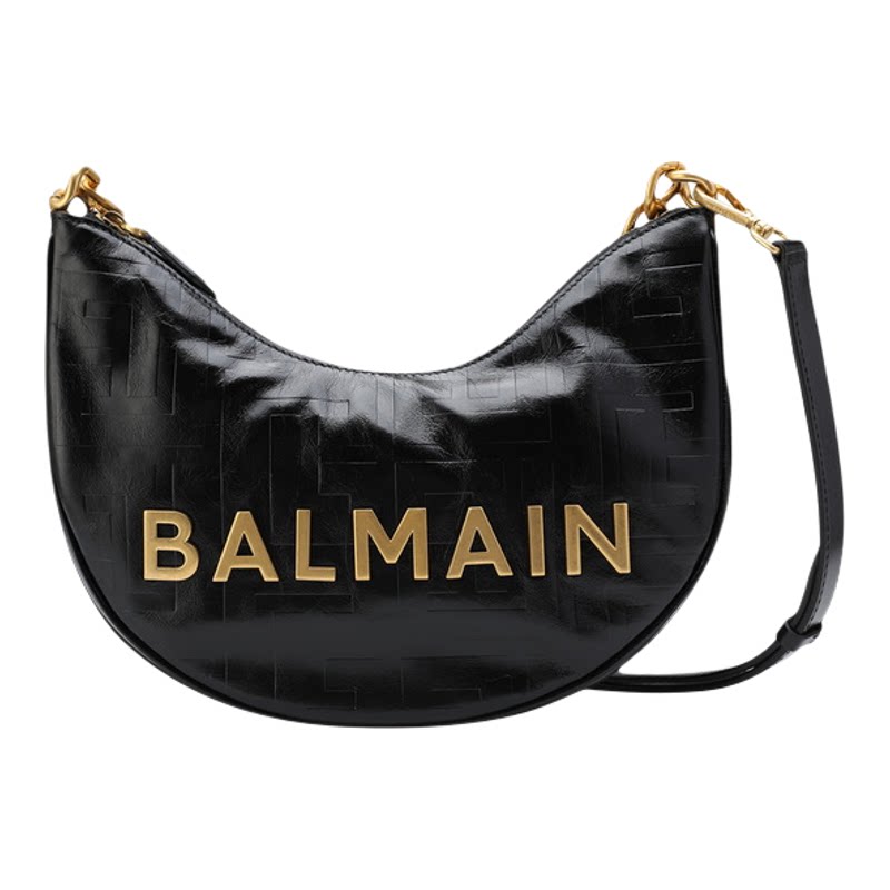 BALMAIN巴尔曼 女士字母logo时尚通勤月亮腋下包单肩包