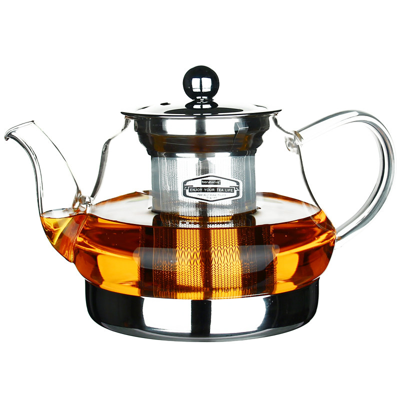 玻润 电磁炉专用玻璃茶壶 耐热玻璃煮茶器 家用加厚耐高温煮茶壶