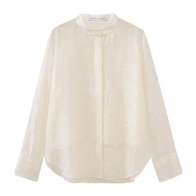 水云间新中式轻薄盘扣长袖衬衫