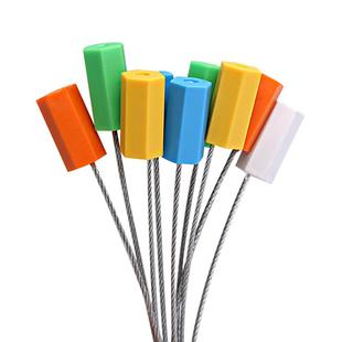 宇脉抽紧式钢丝封条货柜车金属扎带集装箱铅封一次性施封锁30cm