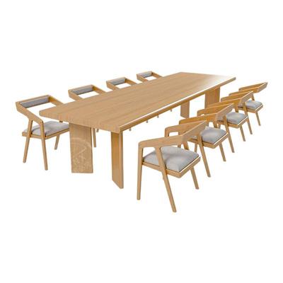 全实木会议桌长桌简约现代大板办