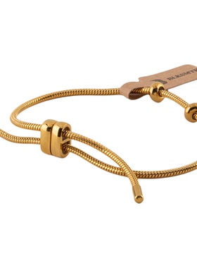 BLKSMTH蛇骨不锈钢镀真金手镯