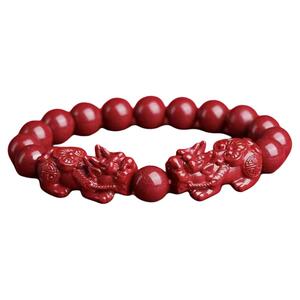 含辰砂工艺品紫金砂高含量原矿朱砂貔貅手链男女款情侣手串转运珠