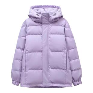 香芋紫90白鸭绒羽绒服女短款2026秋冬季新款宽松显瘦学生保暖外套