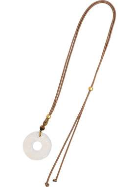 方糖家新中式玉髓平安扣项链