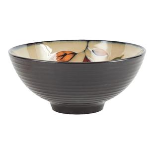 玉泉彩叶套碗欧式家用米饭碗吃面碗套碗三件套釉下彩餐具 7寸面碗