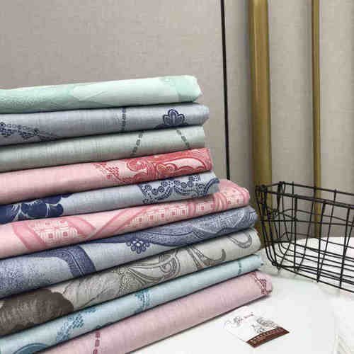 重磅~60支缎纹色织大提花纯棉床单单件长绒棉柔软100全棉双人睡单