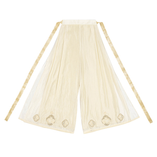 汉尚华莲[茉茉云栀]国风汉元素改良圆领衫宋裤阔腿裤日常通勤套装