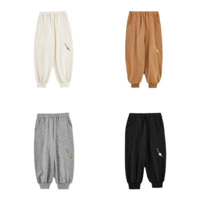 幼悠男童2026春秋新款流行运动休闲束脚裤柔软亲肤儿童松紧长裤潮