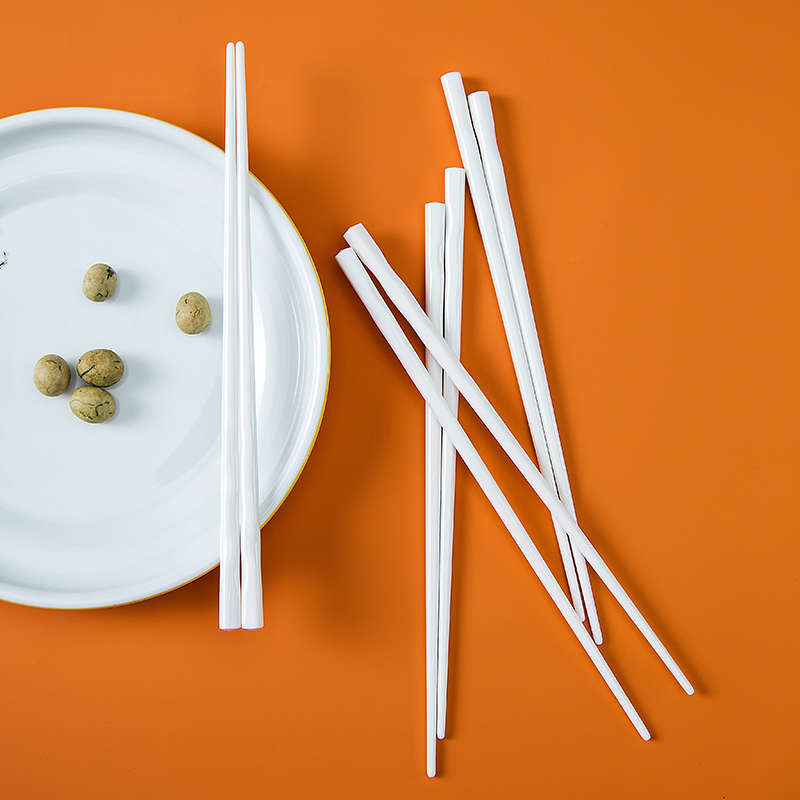 高档骨瓷陶瓷筷子家用防霉耐高温健康食品级无副作用适洗碗机5双