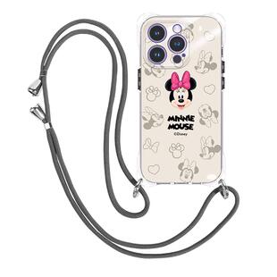 迪士尼适用iPhone16promax手机壳磁吸苹果15pro斜挎挂脖17四角开孔防摔14plus带挂绳女2025新款背带高端p爆款