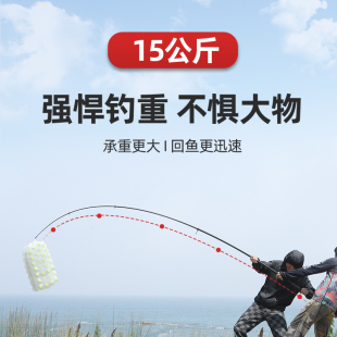超轻高碳大力锚二代伸缩锚竿超硬锚杆远投抛竿巨物套装 锚鱼渔具