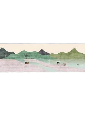 小众艺术抽象装饰画主卧床头背景墙挂画卧室酒店客房间壁画高级感