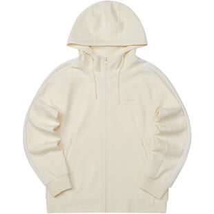 鸿星尔克外套女2025冬季新款女士针织连帽开衫卫衣运动服女装女款