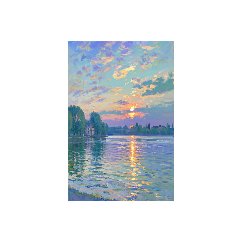 白鹿艺术手绘油画唯美印象装饰画