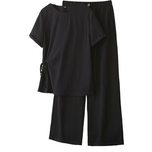 大码夏装胖mm宽松显瘦遮肉短袖T恤两件套薄款休闲阔腿裤时尚套装