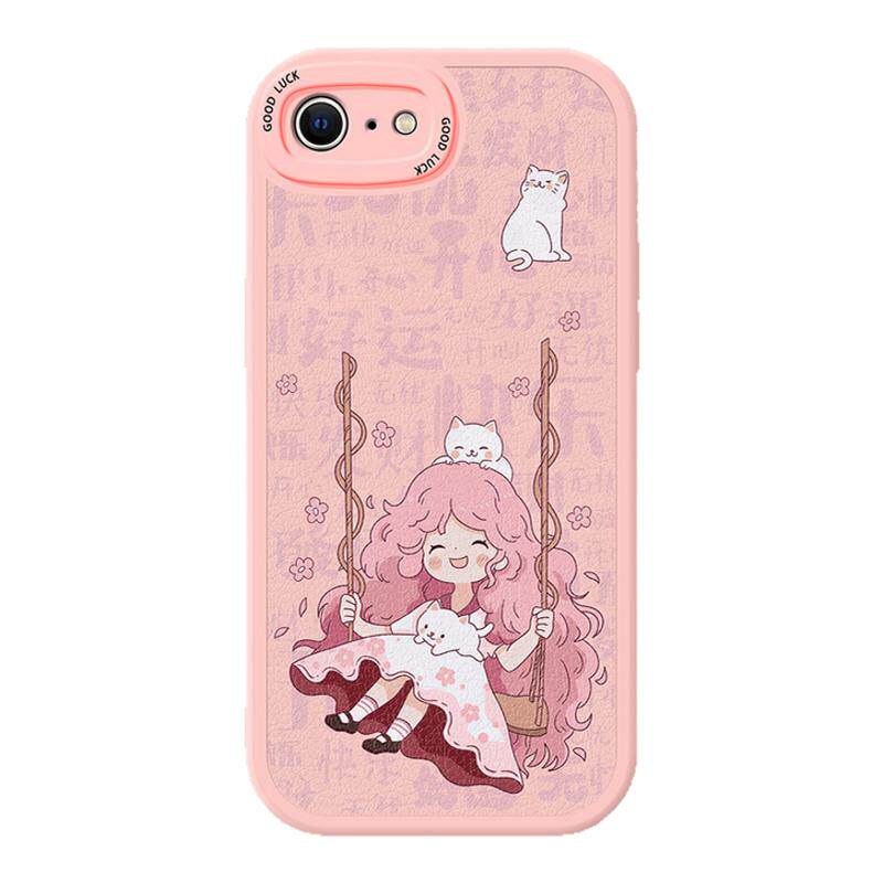 女孩苹果6手机壳新款iPhone6S小羊皮保护套Plus情侣SPlus硅胶Puls卡通sp可爱ip防摔p全包镜头SP女款i6的软壳