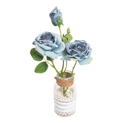 法式油画焦边玫瑰摆件