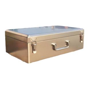 304不锈钢工具箱手提式通用加厚水电维修五金收纳箱家用无磁防水