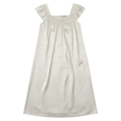 冰丝短袖睡裙女带胸垫